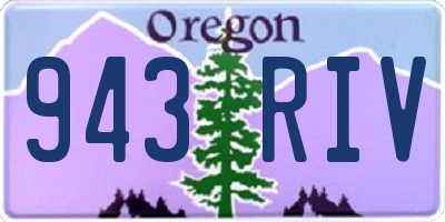 OR license plate 943RIV