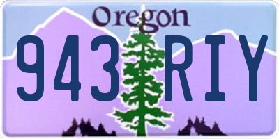 OR license plate 943RIY