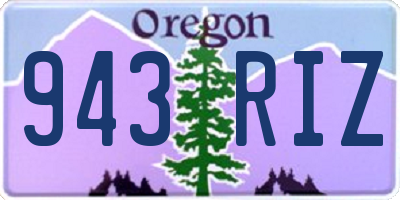OR license plate 943RIZ