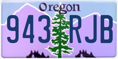 OR license plate 943RJB