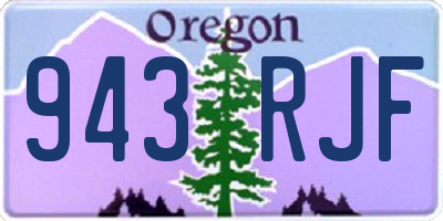 OR license plate 943RJF