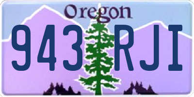 OR license plate 943RJI