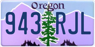 OR license plate 943RJL