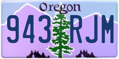 OR license plate 943RJM