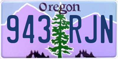 OR license plate 943RJN
