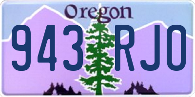 OR license plate 943RJO