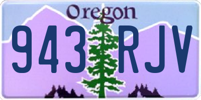 OR license plate 943RJV