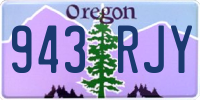 OR license plate 943RJY