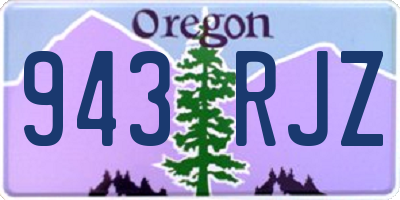 OR license plate 943RJZ