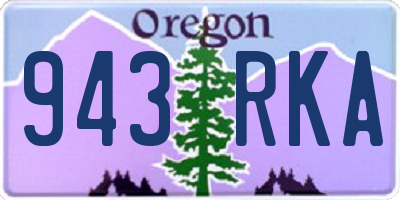 OR license plate 943RKA