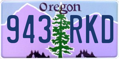 OR license plate 943RKD