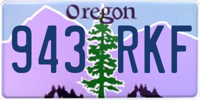 OR license plate 943RKF