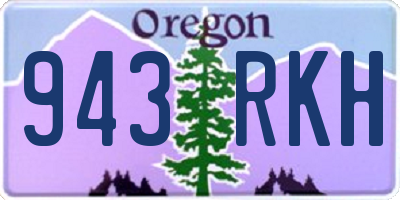 OR license plate 943RKH