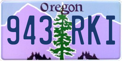 OR license plate 943RKI