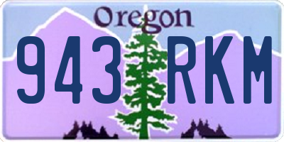 OR license plate 943RKM