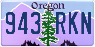 OR license plate 943RKN