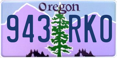 OR license plate 943RKO