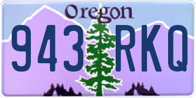 OR license plate 943RKQ