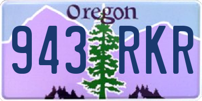 OR license plate 943RKR