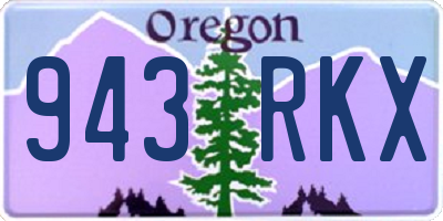 OR license plate 943RKX