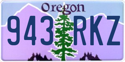 OR license plate 943RKZ