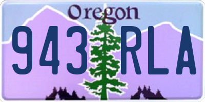 OR license plate 943RLA