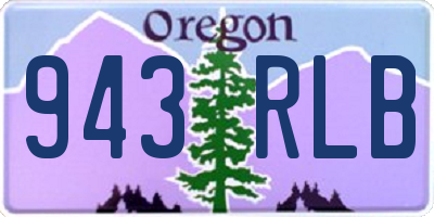 OR license plate 943RLB