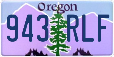 OR license plate 943RLF