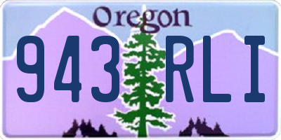 OR license plate 943RLI