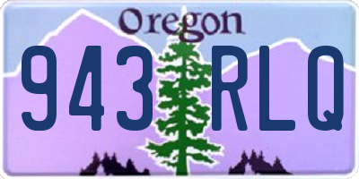 OR license plate 943RLQ