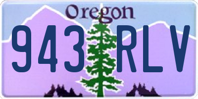OR license plate 943RLV