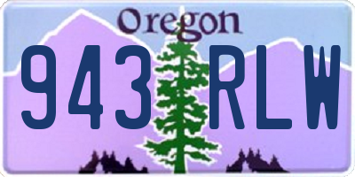 OR license plate 943RLW