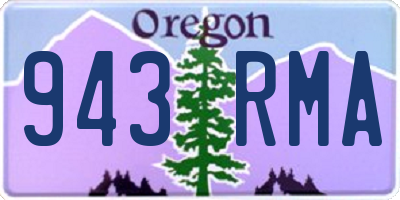 OR license plate 943RMA