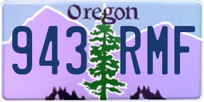 OR license plate 943RMF