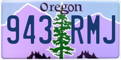 OR license plate 943RMJ
