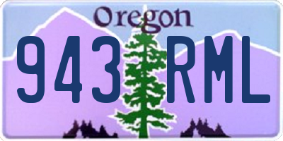 OR license plate 943RML