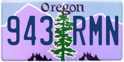 OR license plate 943RMN