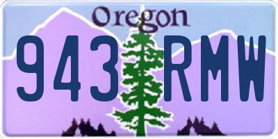 OR license plate 943RMW