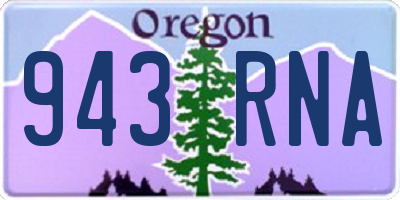 OR license plate 943RNA