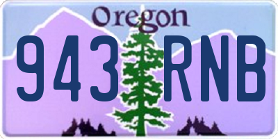 OR license plate 943RNB