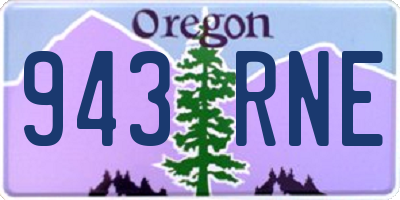 OR license plate 943RNE