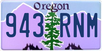 OR license plate 943RNM
