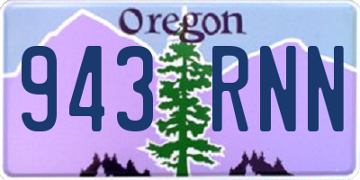 OR license plate 943RNN