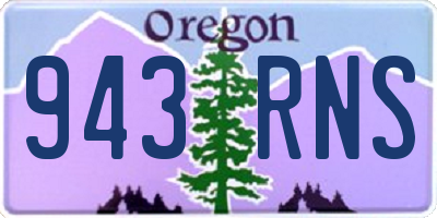 OR license plate 943RNS