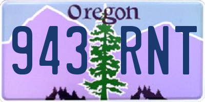 OR license plate 943RNT