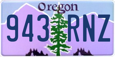 OR license plate 943RNZ