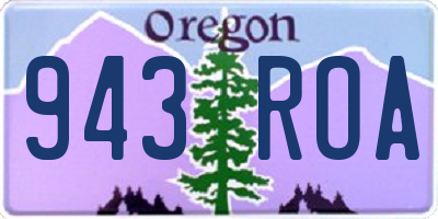 OR license plate 943ROA