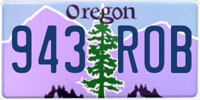 OR license plate 943ROB