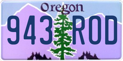 OR license plate 943ROD