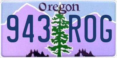 OR license plate 943ROG